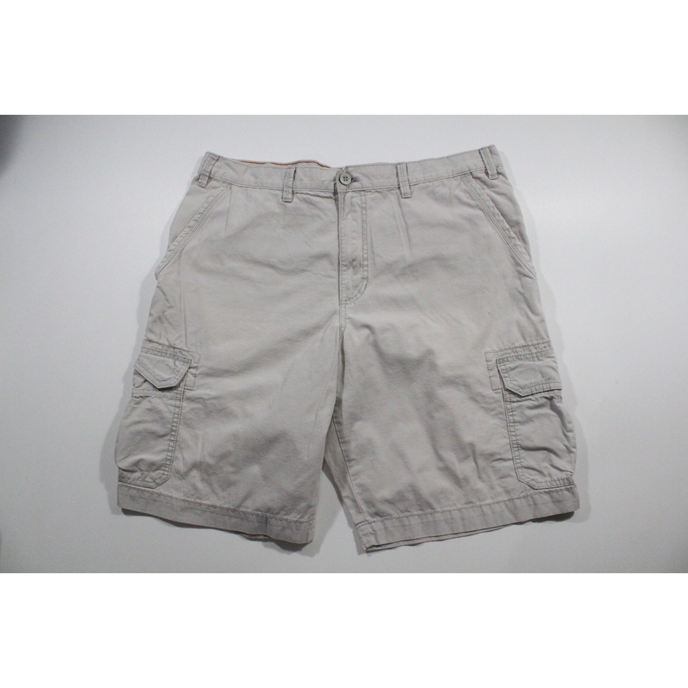 EDDIE BAUER Shorts‎ Mens Size 38 Cargo Utility Khaki Tan Heavyweight Cotton